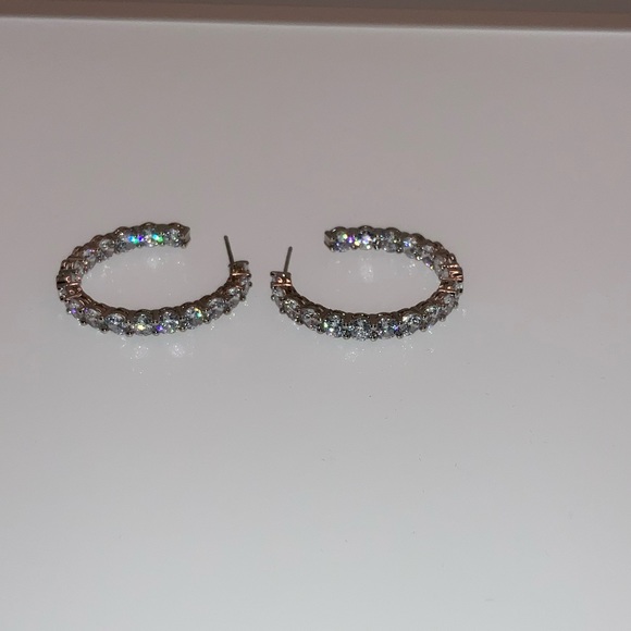 4ct Inside-Out Hoop Earrings - Picture 8 of 11